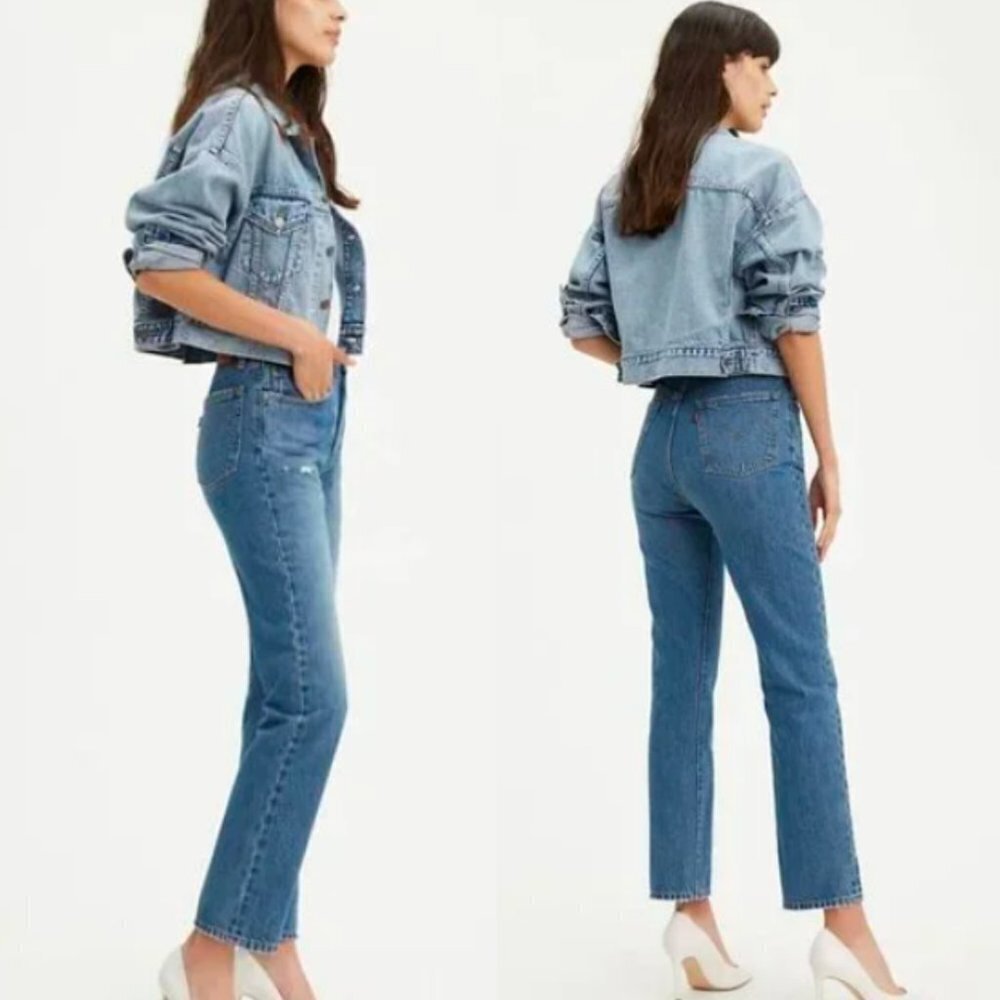 ☀️ LEVI'S 501 Distressed Medium Wash High Rise High Waisted Jeans Size 29 Casual